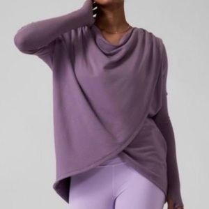 Athleta dark sky violet Purana sweatshirt hoodie